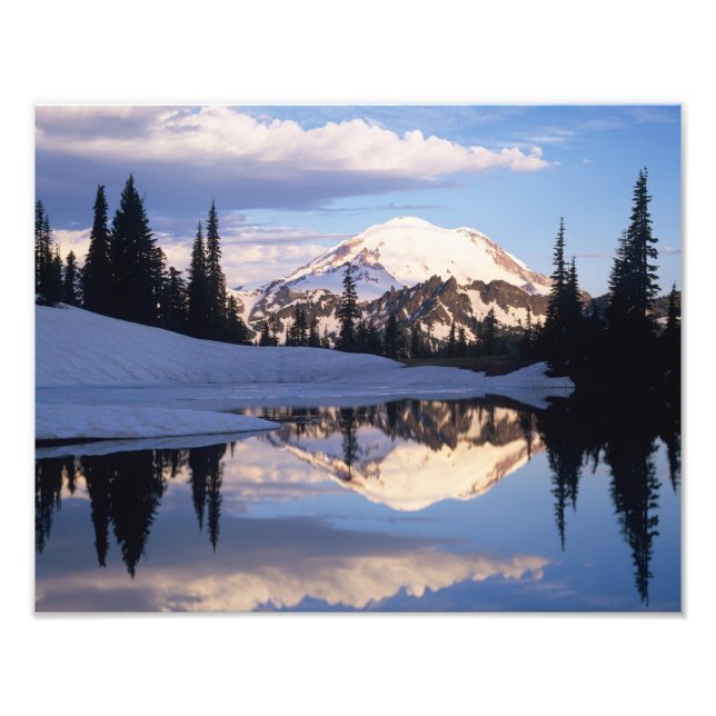 Impression Photo WA, parc national du mont Rainier, mont Rainier et (Devant)