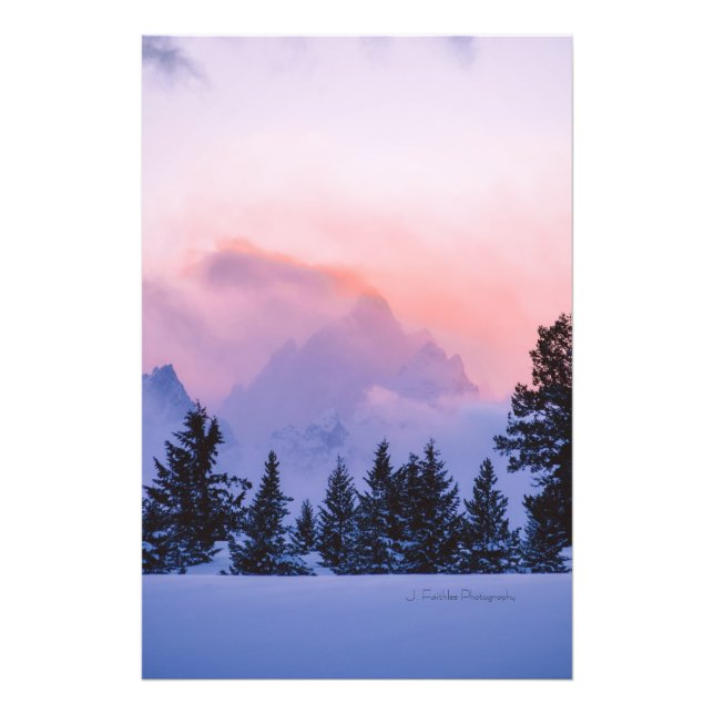 Impression Photo Wall Art Teton Winter Sunrise Print (Devant)