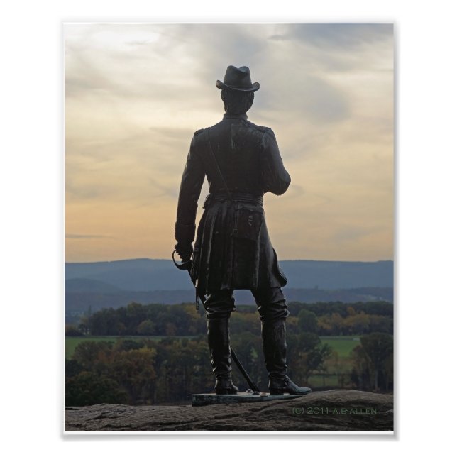 Impression Photo Warren à Gettysburg au coucher du soleil (Devant)