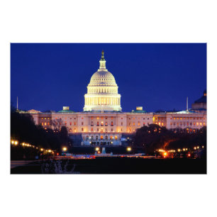 Impression Photo Washington DC Capitol américain à Dusk
