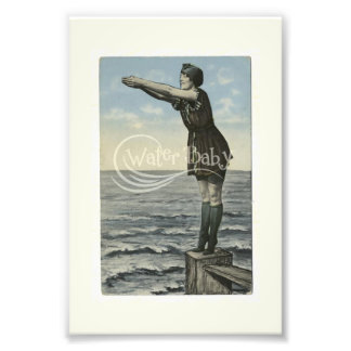 Impression Photo Water Baby Vintage Diving Girl