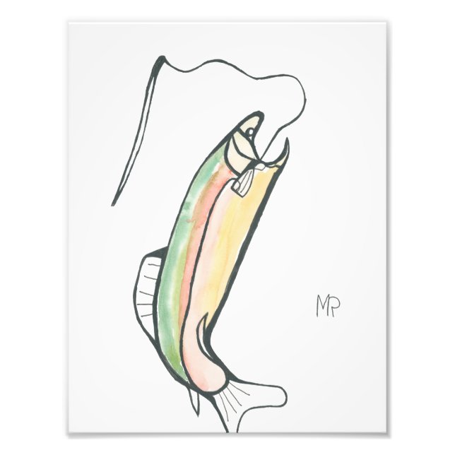 Impression Photo Watercolor Fish (Devant)