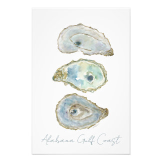 Impression Photo Watercolor Oysters- Customizeable Vertical Design