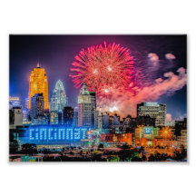 WEBN Fireworks 2019 Cincinnati Skyline - Imprimer