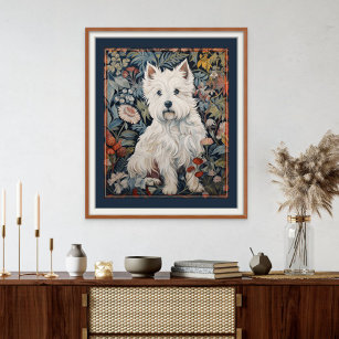Impression Photo West Highland White Terrier Westie Tapestry Style