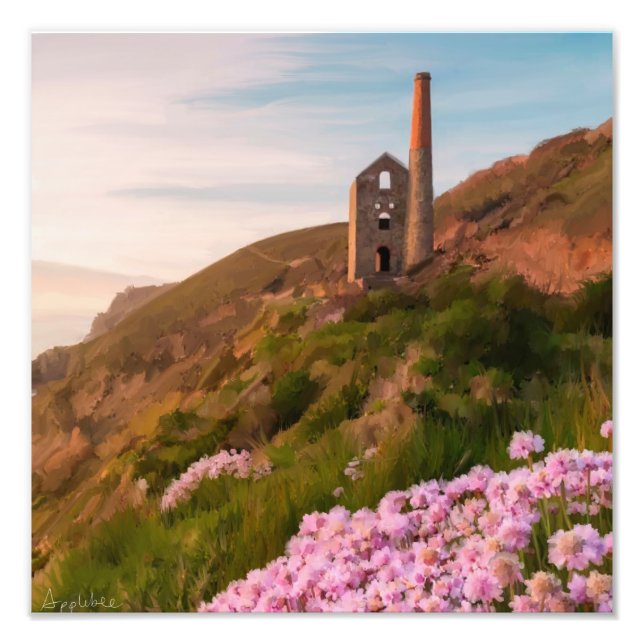 Impression Photo Wheal Coates, mine d'étain, Cornwall, Angleterre (Devant)