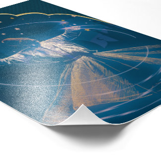 Impression Photo Whirling Dervish Gold Blue peinture numérique