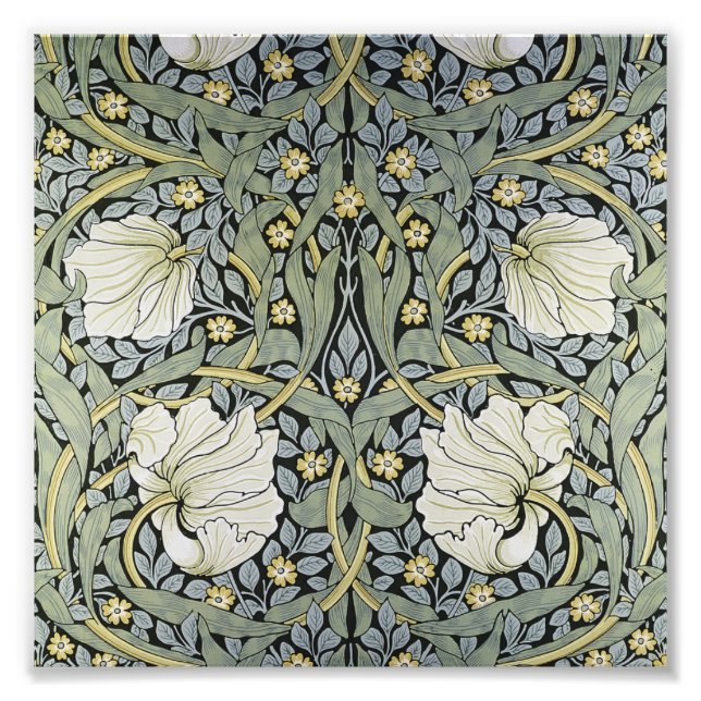 Impression Photo William Morris - Design Motif Pimpernel (Devant)
