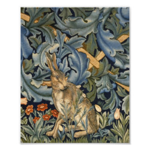 Impression Photo William Morris Forest Rabbit Floral Art