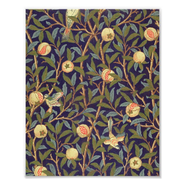 Impression Photo William Morris Oiseau Et Grenade Art Vintage (Devant)