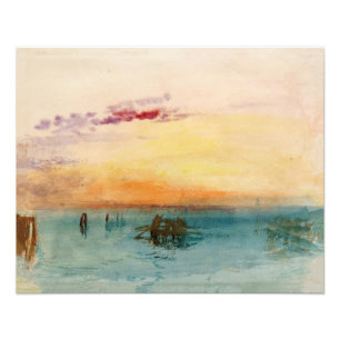 Impression Photo William Turner - Le lagon près de Venise au couche