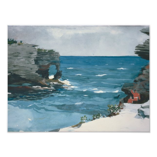 Impression Photo Winslow Homer - Rocky Shore, Bermudes (Devant)
