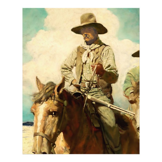Impression Photo Wiry Marshall Western Art par NC Wyeth (Devant)