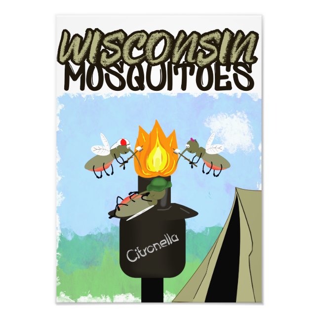Impression Photo Wisconsin Mosquitoes Cartoon (Devant)