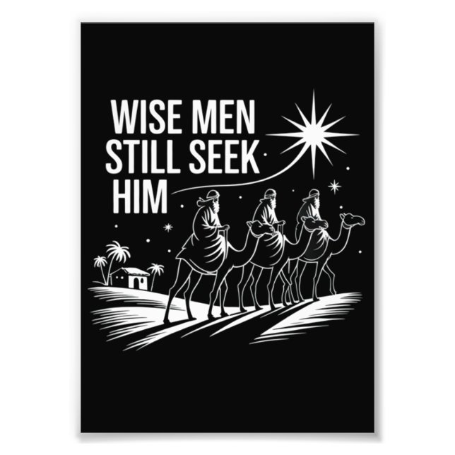 Impression Photo Wise Men Still Seek Him Christian Christmas Jésus (Devant)