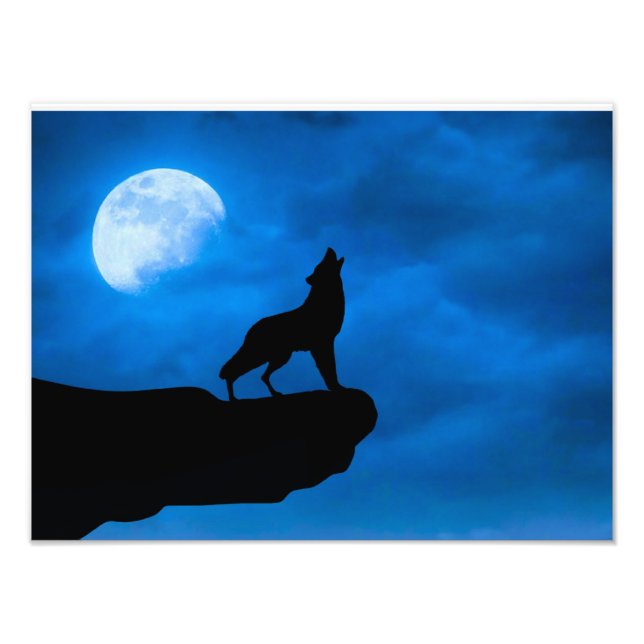 Impression Photo Wolf at Night (Devant)