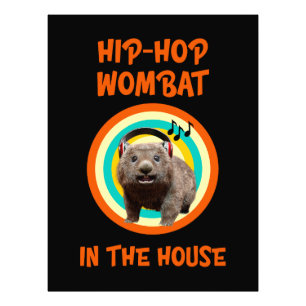 Impression Photo Wombat Hip-hop Drôle dans la Maison