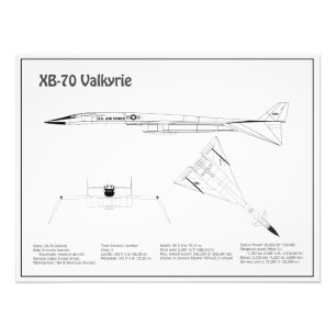 Impression Photo XB-70 Valkyrie - Plans de plan d'avion BD