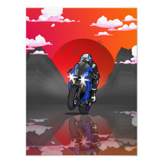 Impression Photo Yamaha R1 in the sunset