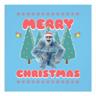 Impression Photo Yeti Drôle - Joyeux Noël