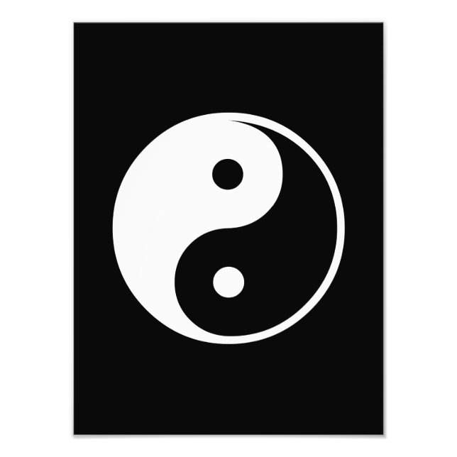 Impression Photo Yin Yang Modèle d'illustration noir et blanc (Devant)
