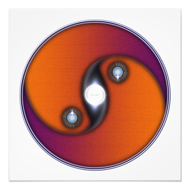 Impression Photo Yin Yang Sun Orange Violet (Devant)
