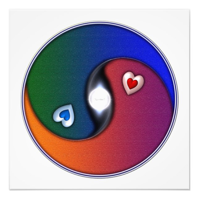 Impression Photo Yin Yang Sun Valentine Love (Devant)