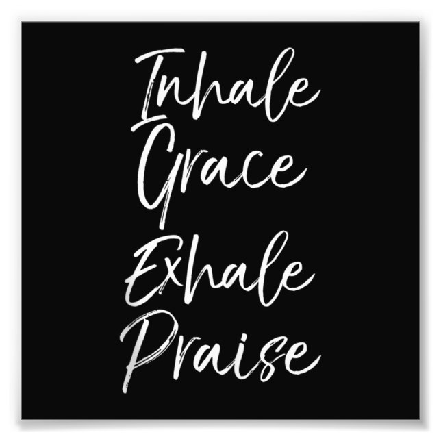 Impression Photo Yoga Dit Inhale Grace Exhale Louer Yoga Lover (Devant)