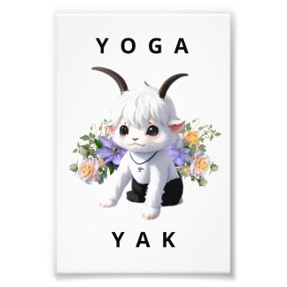 Impression Photo Yoga Yak - Tranquil Animal Nursery Art