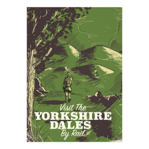 Impression Photo Yorkshire Dales style vintage affiche de voyage