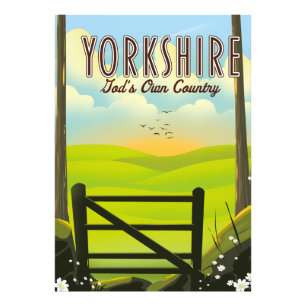 Impression Photo Yorkshire "Le pays de Dieu" affiche de voyage vint