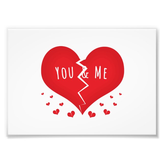 Impression Photo You and me broken heart (Devant)