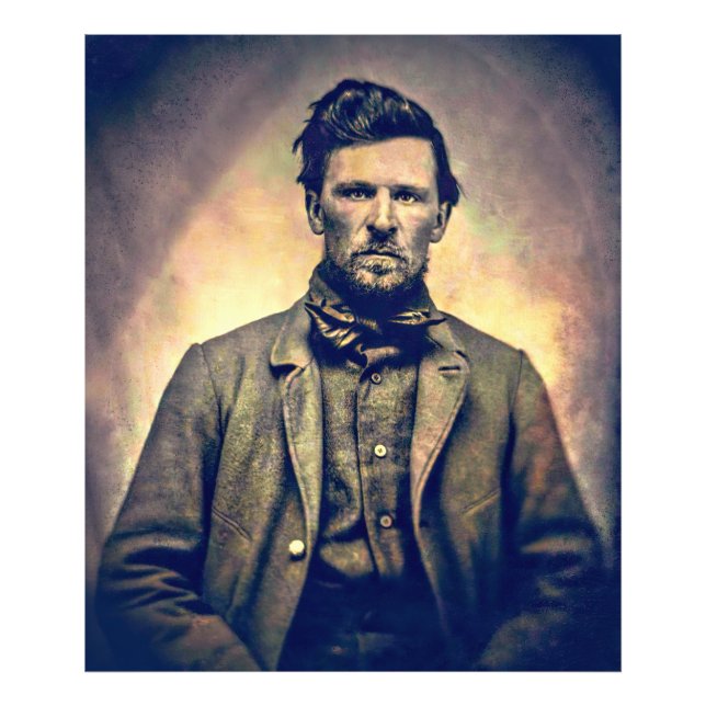 Impression Photo Young Wyatt Earp c. 1870 (Devant)