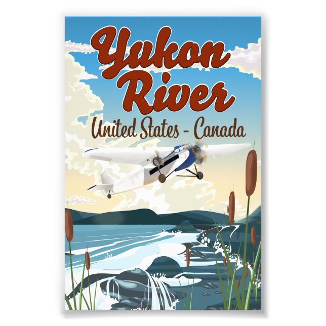Impression Photo Yukon river USA affiche de voyage Canada (Devant)