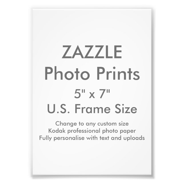 Impression photo Zazzle Custom 5" x 7" (format de  (Devant)