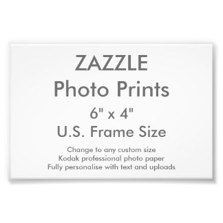 Impression photo Zazzle Custom 6" x 4" (format de 