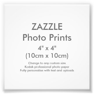Impression Photo Zazzle Personnalisé 4" x 4" Modèle d'impression ph