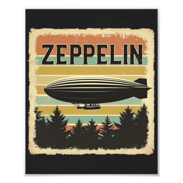 Impression Photo Zeppelin Rétro Dirigible Aéronef Zepelin Zepplin (Devant)