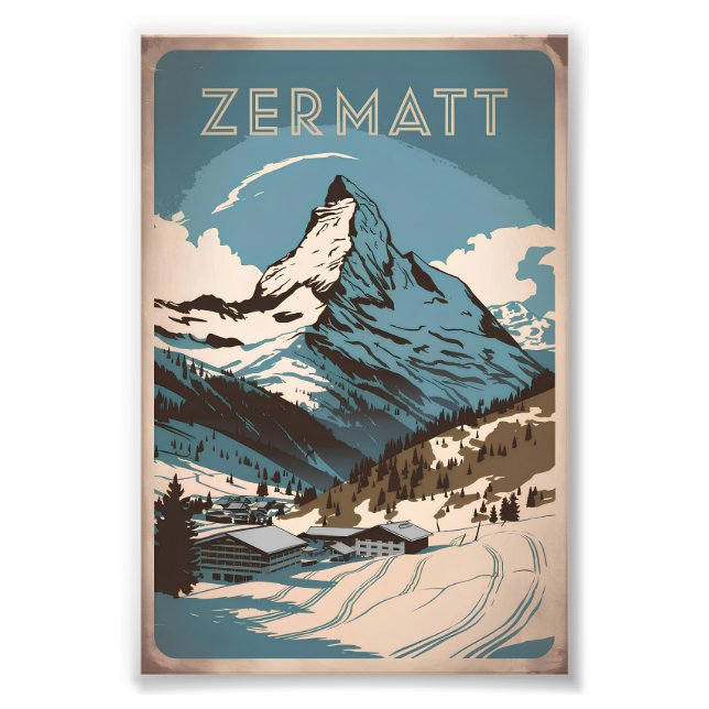 Impression Photo Zermatt vintage (Devant)