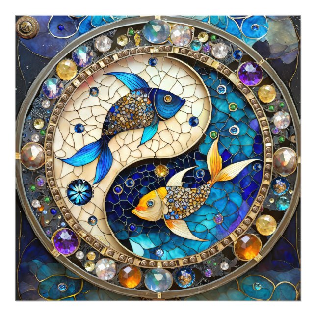 Impression Photo Zodiaque - Poissons Yin et Yang (Devant)