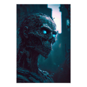 Impression Photo Zombie avec les yeux incandescents