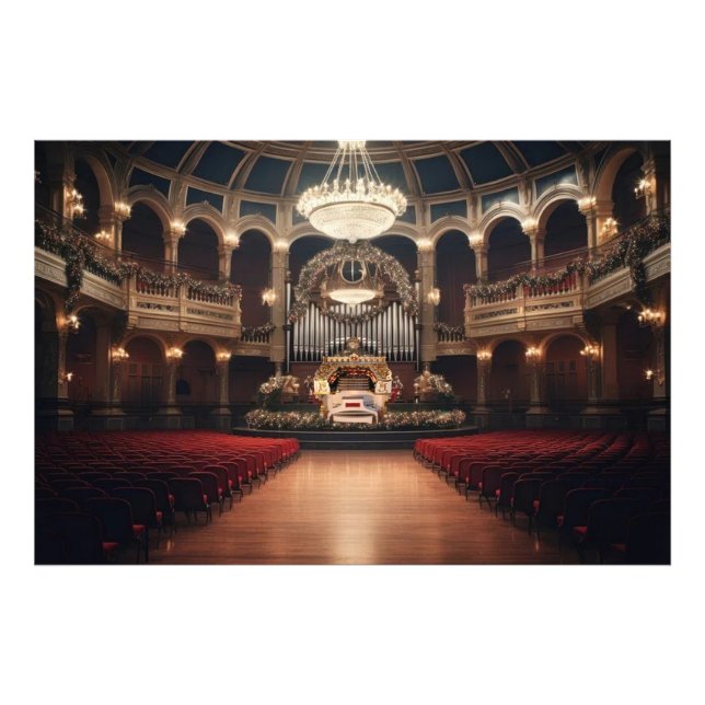 Impression Photo Zone de conception d'orgue à tuyaux de théâtre (Devant)