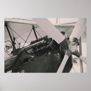 Impression photographique d'un avion à hélice vint