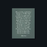 Impression poème personnalisée sur une toile<br><div class="desc">Ajoutez votre poème ou vers favori à cette toile d'enveloppement de galerie de haute qualité. Customisez le texte,  la police et la taille pour faire un cadeau mémorable pour vous-même ou l'être aimé à admirer et être inspiré pour les années à venir.</div>