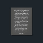 Impression poème personnalisée sur une toile<br><div class="desc">Ajoutez votre poème ou vers favori à cette toile d'enveloppement de galerie de haute qualité. Customisez le texte,  la police et la taille pour faire un cadeau mémorable pour vous-même ou l'être aimé à admirer et être inspiré pour les années à venir.</div>