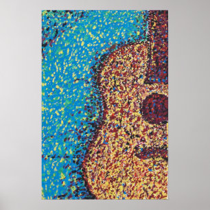 Impression / Poster de la guitare impressionniste