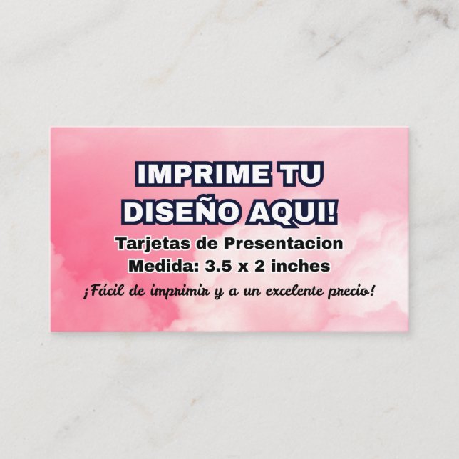 Impression pour Cartes de Visite Imprime (Devant)