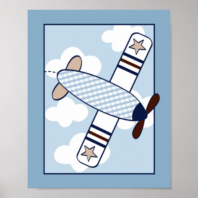 Impression pour chambre d'enfant Little Aviator Ai (Devant)