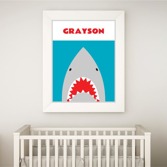 Impression pour chambre d'enfant requin minimalist (Créateur téléchargé)
