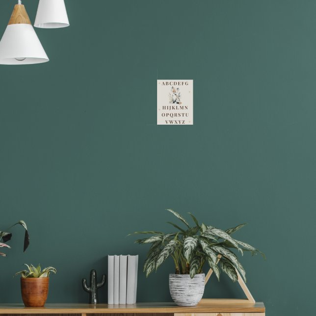 Impression pour la nurserie : Alphabet de la forêt (Salon 1)